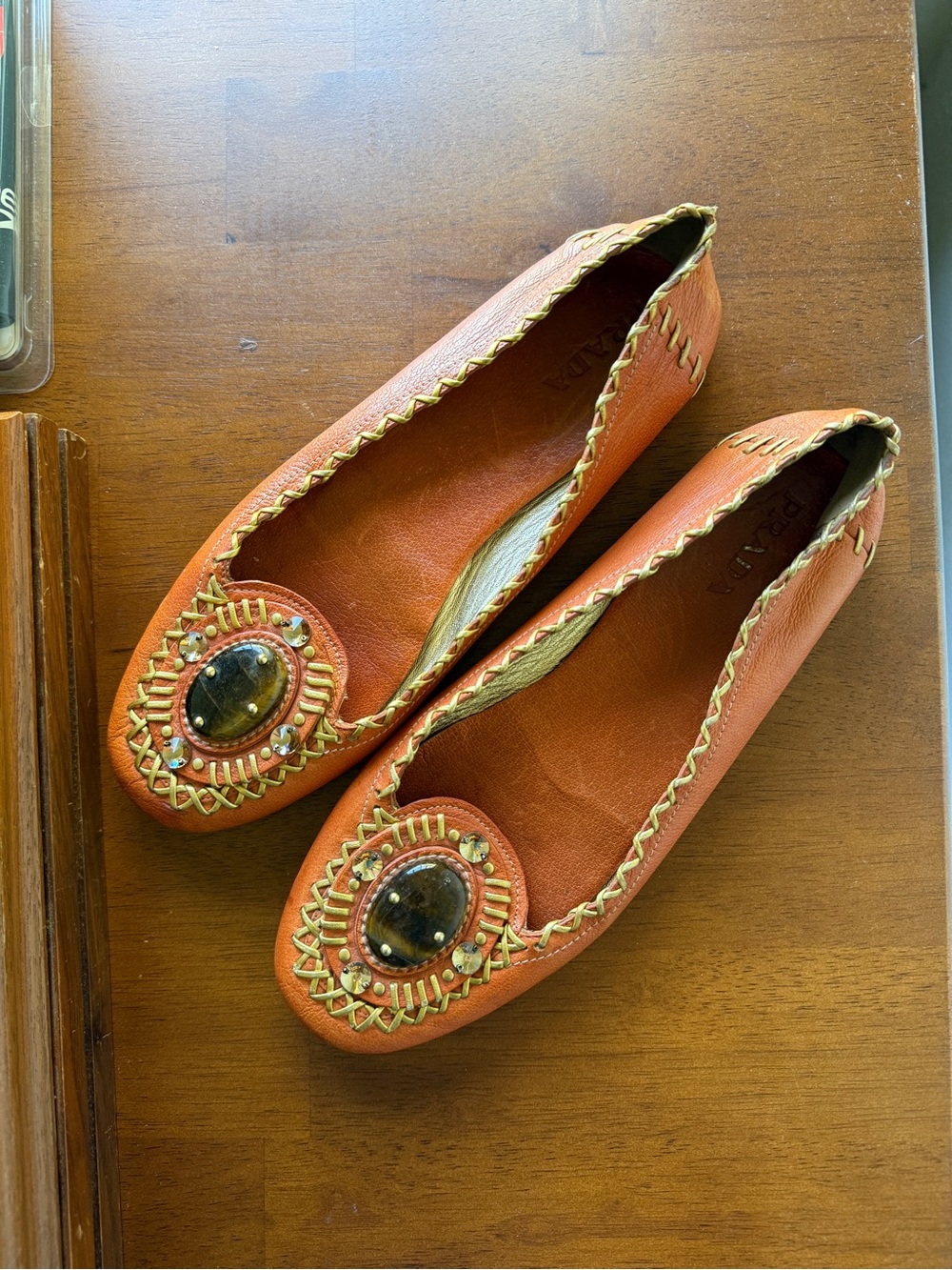 Vintage Prada Embellished Flats